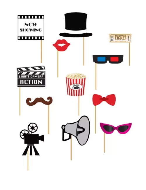Photo du produit Kit photobooth Cinéma 12 pièces