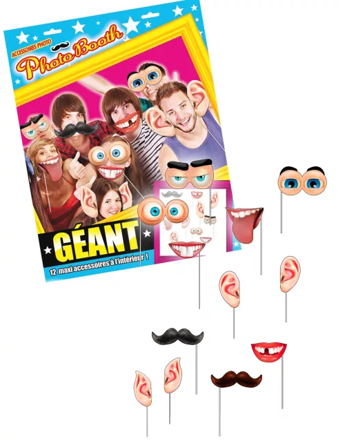 Photo du produit Kit photobooth géant 12 accessoires