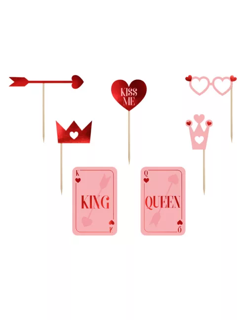 Photo du produit Kit photobooth love is in the air 7 accessoires