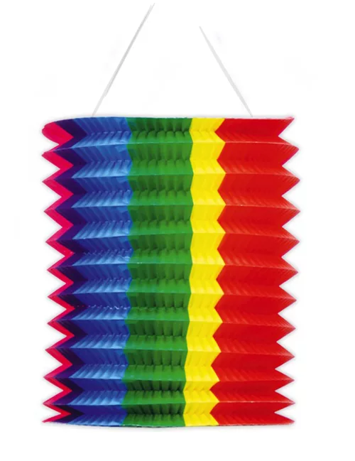 Photo du produit Lampion à rayures multicolores 20cm