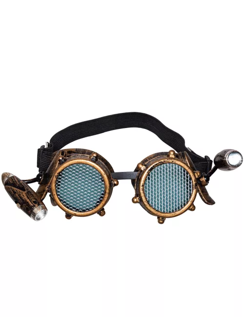 Photo du produit Lunettes avec lumière frontale steampunk adulte