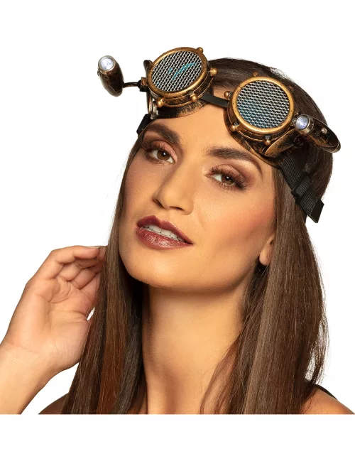Photo du produit Lunettes avec lumière frontale steampunk adulte