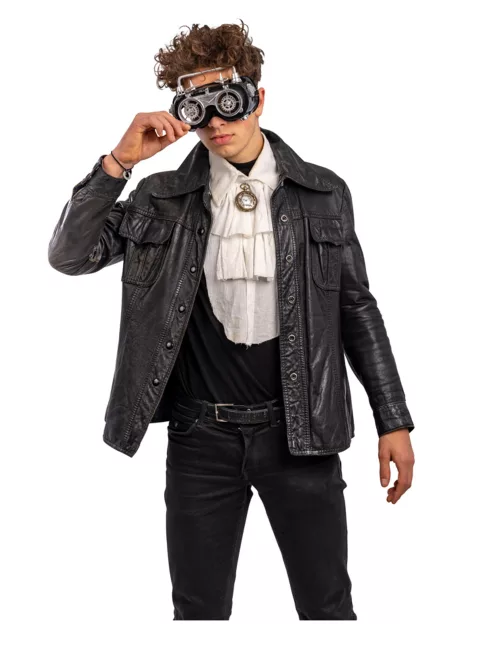 Photo du produit Lunettes mobiles steampunk grise adulte