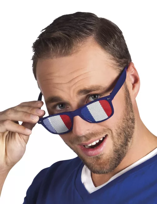 Photo du produit Lunettes supporter avec drapeau France adulte