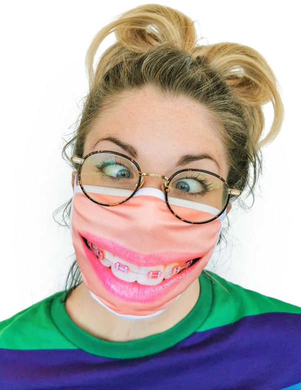 Photo du produit Masque cache nez imprimé appareil dentaire adulte