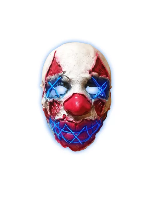 Photo du produit Masque latex lumineux clown de la nuit adulte