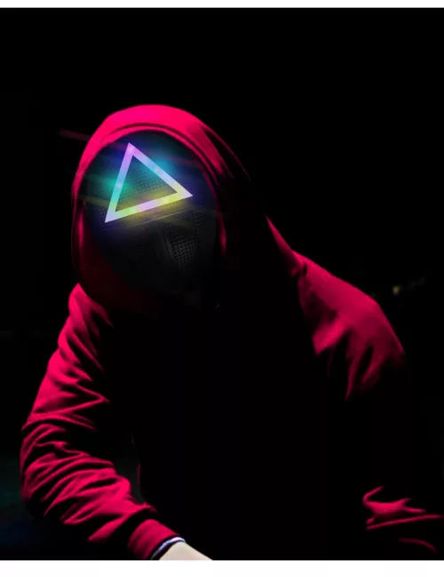 Photo du produit Masque LED gardien de jeu triangle adulte