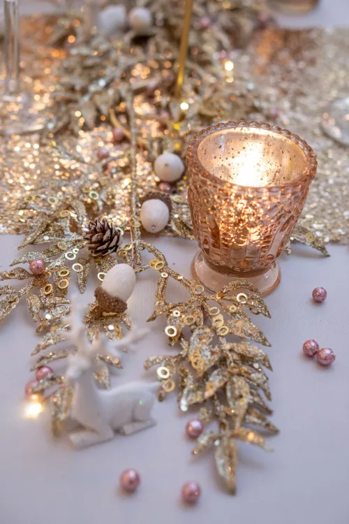Photo du produit Mini boules pailletées rose gold 8 mm 10 gr