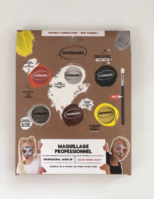 Photo du produit Palette de maquillage à l'eau thème animaux 6 x 4g