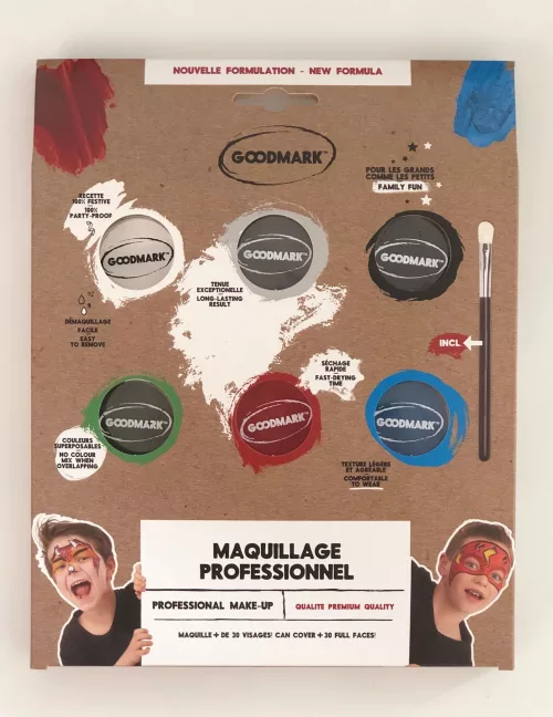 Photo du produit Palette professionnelle maquillage à l'eau thème garçon 6 x 4 g
