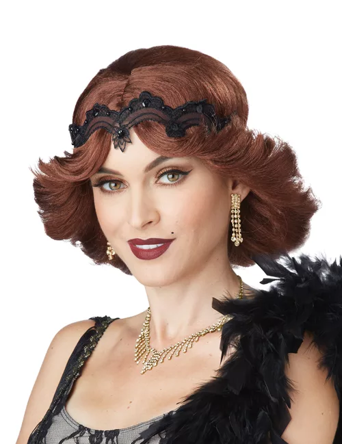 Photo du produit Perruque années 20 rousse femme