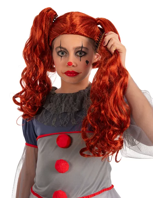 Photo du produit Perruque clown à couette fille