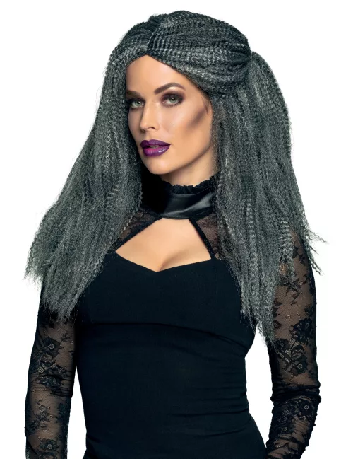 Photo du produit Perruque grise gauffrée femme