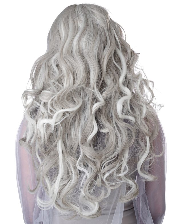 Photo du produit Perruque longue grise phosphorescente femme