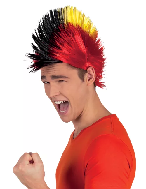 Photo du produit Perruque punk supporter Belgique adulte