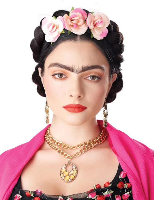 Photo du produit Perruque tresses enroulées avec fleurs femme