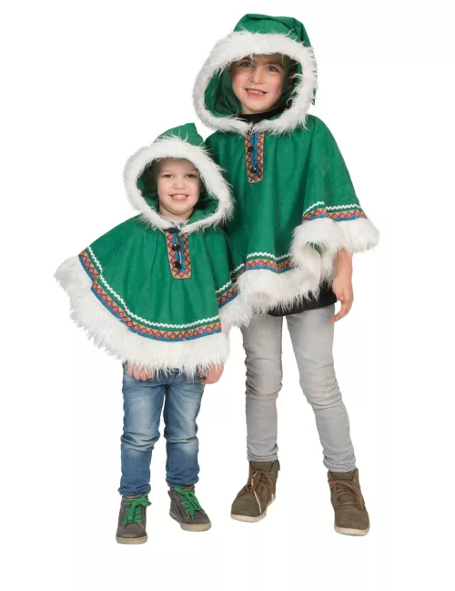 Photo du produit Poncho esquimau vert enfant