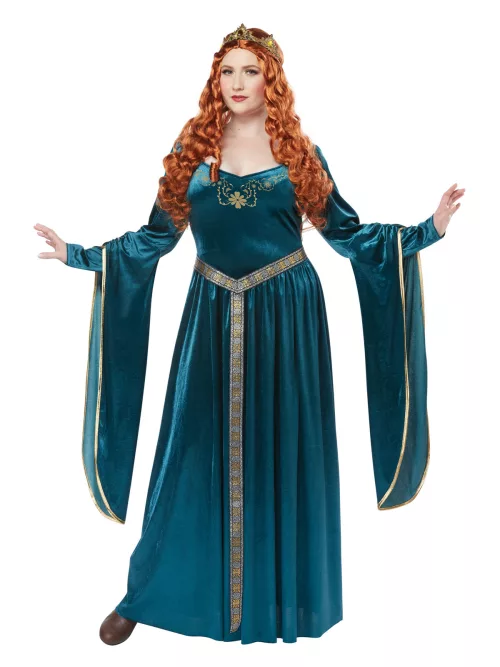 Photo du produit Déguisement princesse médiévale bleue grande taille femme