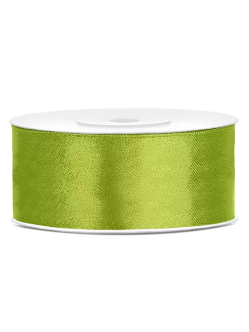 Photo du produit Ruban satin vert pomme 2,5 cm x 25 m