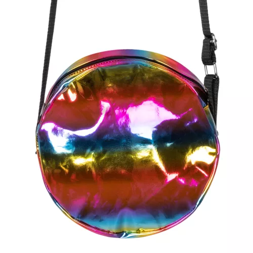 Photo du produit Sac à bandoulière rond holographique arc-en-ciel
