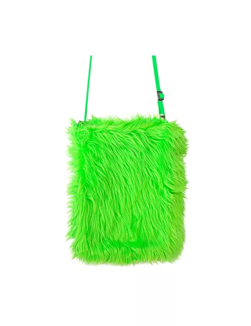 Photo du produit Sac en peluche vert fluo
