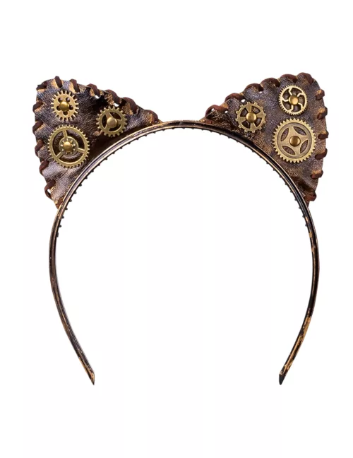 Photo du produit Serre-tête oreilles de chat steampunk adulte