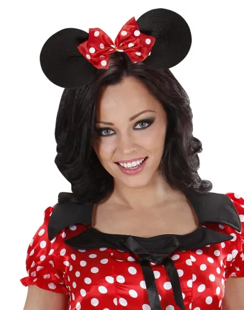 Photo du produit Serre-tête oreilles de souris avec noeud à pois femme