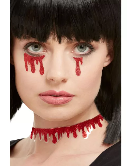 Photo du produit Stickers sang paillettes adulte