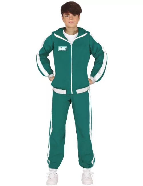 Photo du produit Survêtement vert de participant numéro 457 adolescent