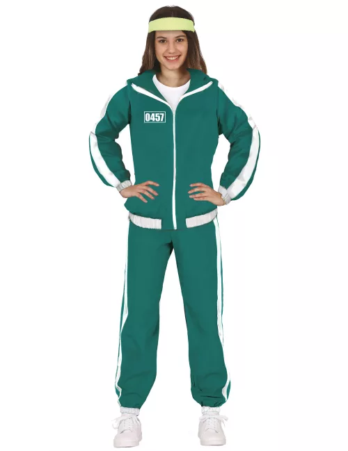Photo du produit Survêtement vert de participant numéro 457 adolescent