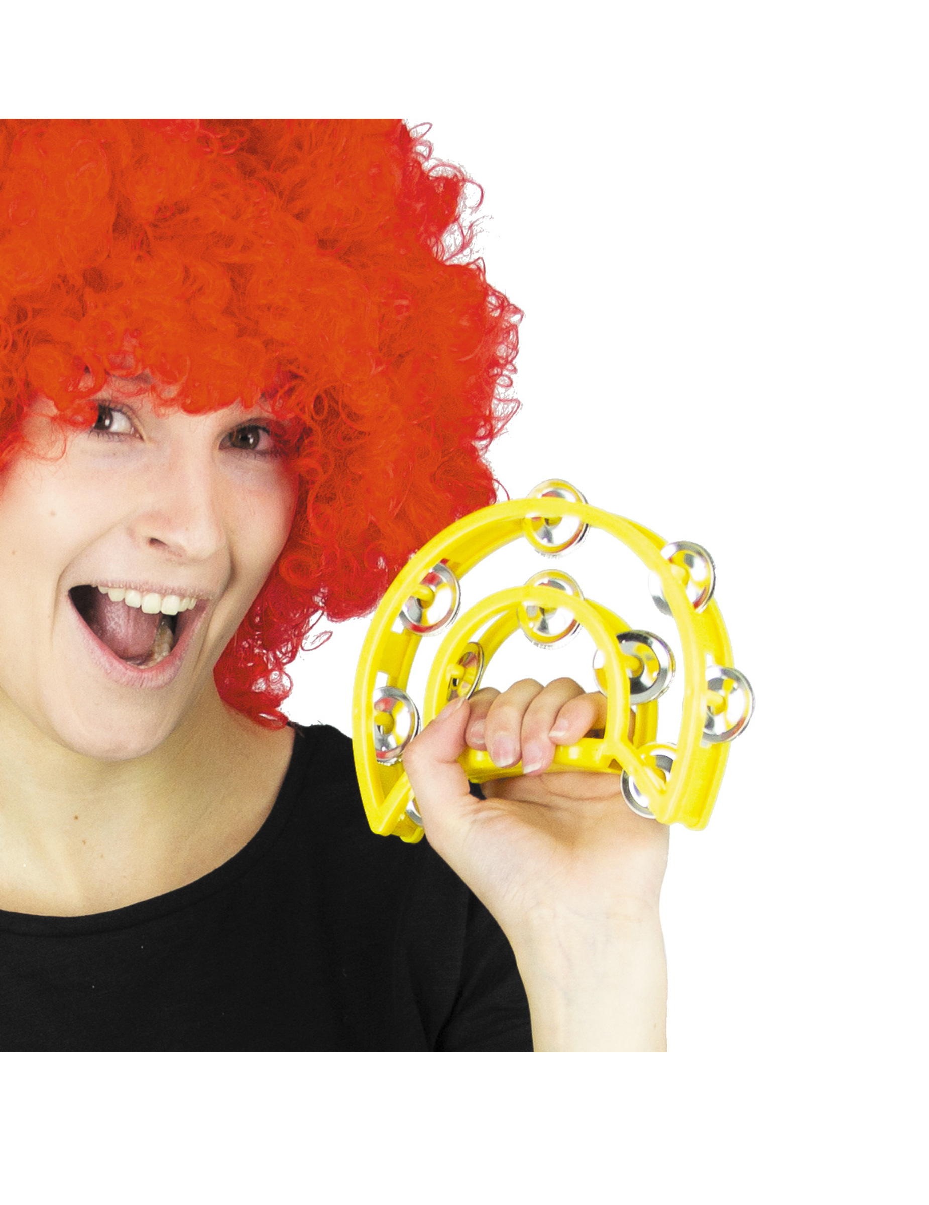 Tambourin jaune 40 cm Aussitôt Fêtes