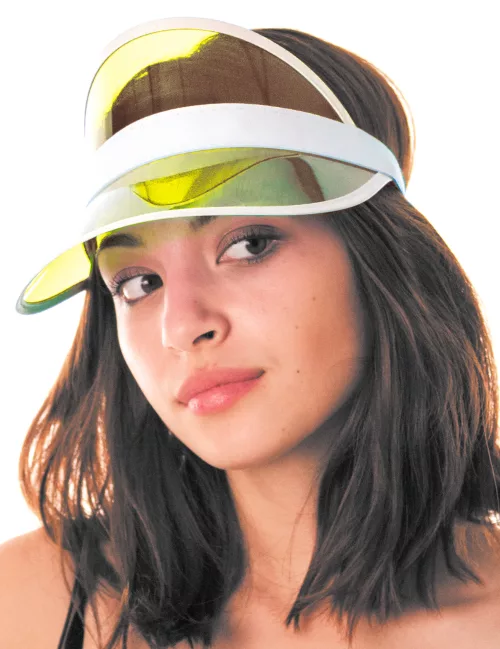 Photo du produit Visière poker jaune adulte