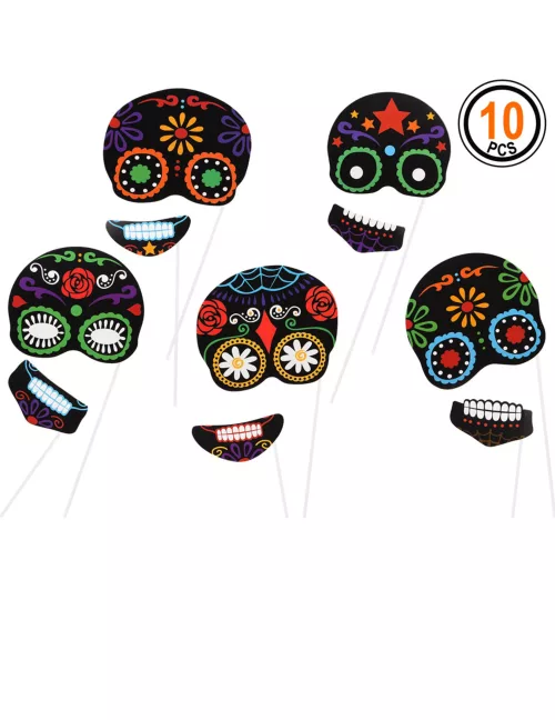 Photo du produit 10 accessoires photobooth dia de los muertos