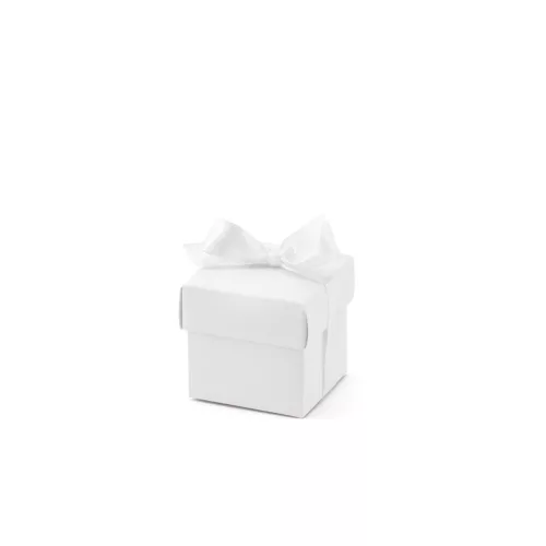 Photo du produit 10 Boîtes en carton blanches avec ruban 5,2 x 5,2 cm