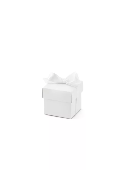 Photo du produit 10 Boîtes en carton blanches avec ruban 5,2 x 5,2 cm