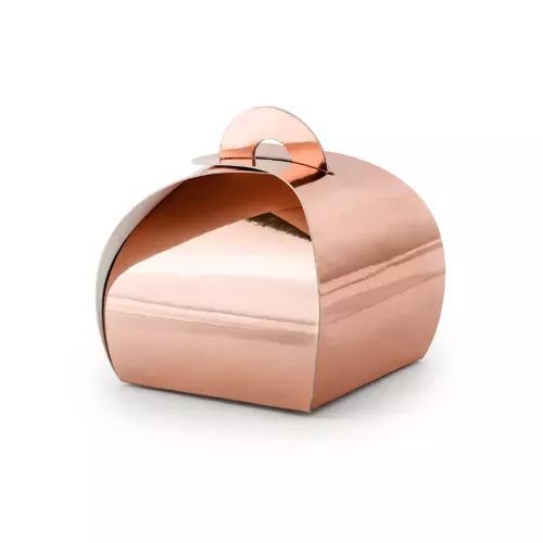 Photo du produit 10 Boîtes en carton rose gold métallisées 6 x 5,5 cm