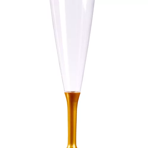 Photo du produit 10 Flûtes à champagne pied or 150 ml
