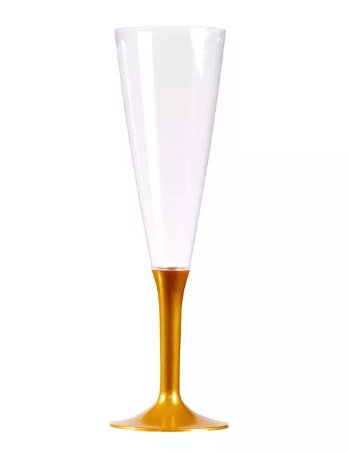 Photo du produit 10 Flûtes à champagne pied or 150 ml
