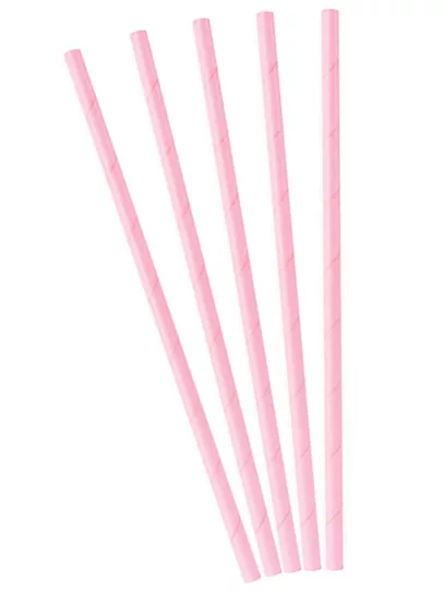 Photo du produit 10 Pailles en carton rose clair 19,5 cm