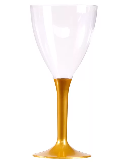 Photo du produit 10 Verres à vin pied or 160 ml