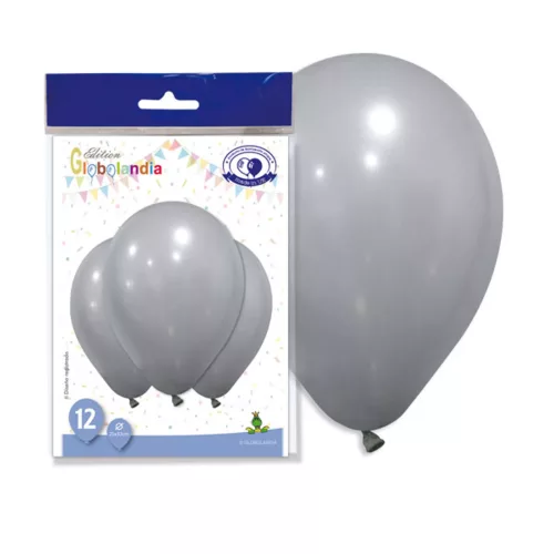 Photo du produit 12 Ballons en latex argentés 28 cm