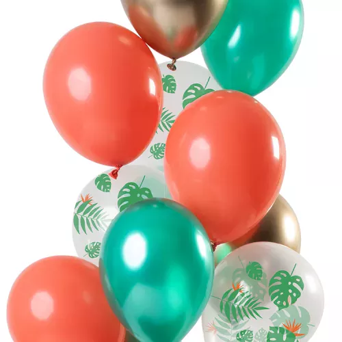 Photo du produit 12 Ballons en latex Tropical métallisé 30 cm