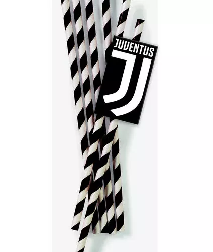 Photo du produit 12 Pailles Juventus en carton 19,5 cm