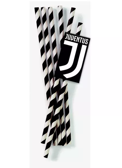 Photo du produit 12 Pailles Juventus en carton 19,5 cm