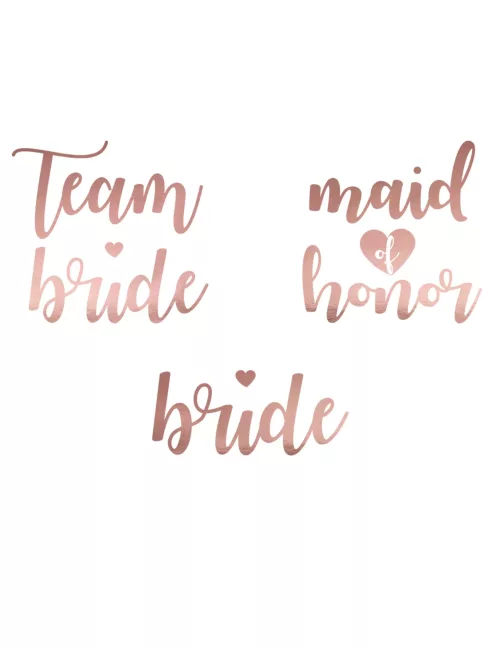Photo du produit 13 Tatouages éphémères Team bride rose gold