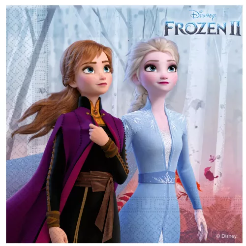 Photo du produit 16 Petites serviettes en papier La Reine des Neiges 2 25 x 25 cm