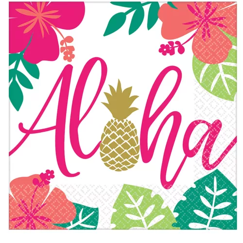 Photo du produit 16 Serviettes en papier Aloha chic 33 x 33 cm