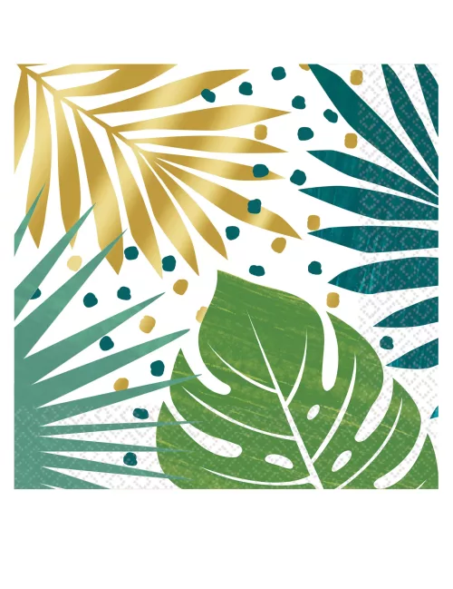 Photo du produit 16 Serviettes en papier tropical chic 33 x 33 cm
