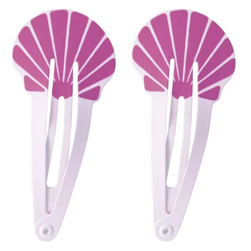 Photo du produit 2 Barettes Coquillages roses 5,5 cm