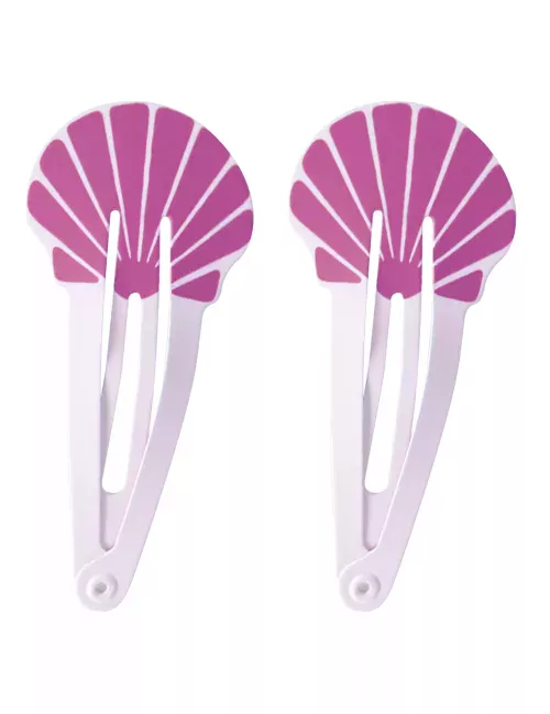 Photo du produit 2 Barettes Coquillages roses 5,5 cm